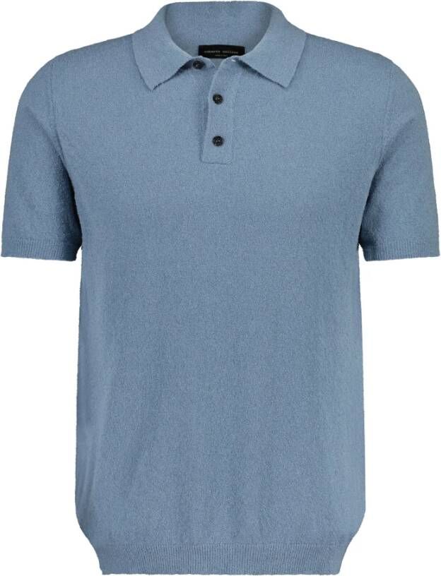 Roberto Collina Polo Shirts Blauw Heren