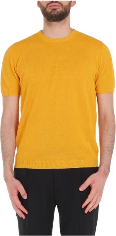 Roberto Collina Rijst graan shirt Yellow Heren