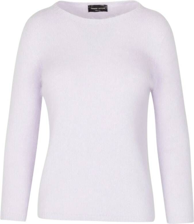 Roberto Collina Round-neck Knitwear Purple Dames