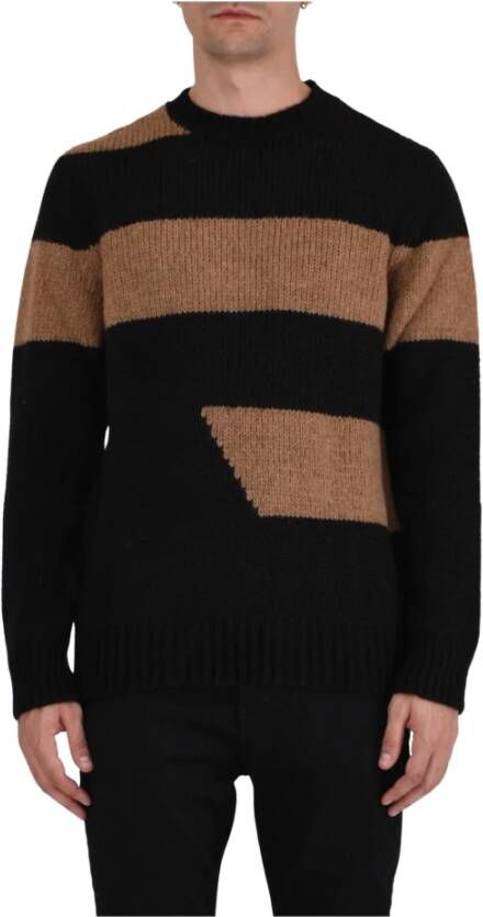 Roberto Collina Round-neck Knitwear Zwart Heren