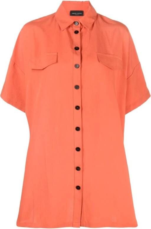 Roberto Collina Shirts Oranje Dames