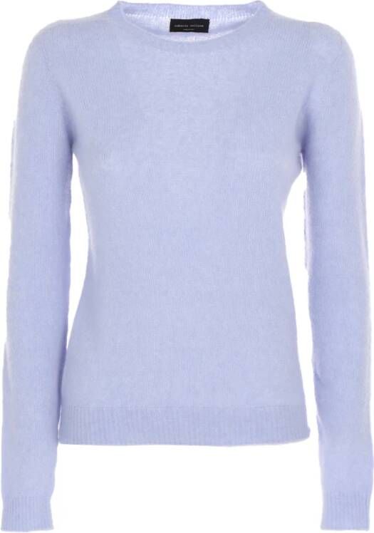Roberto Collina Sweaters Clear Blue Blauw