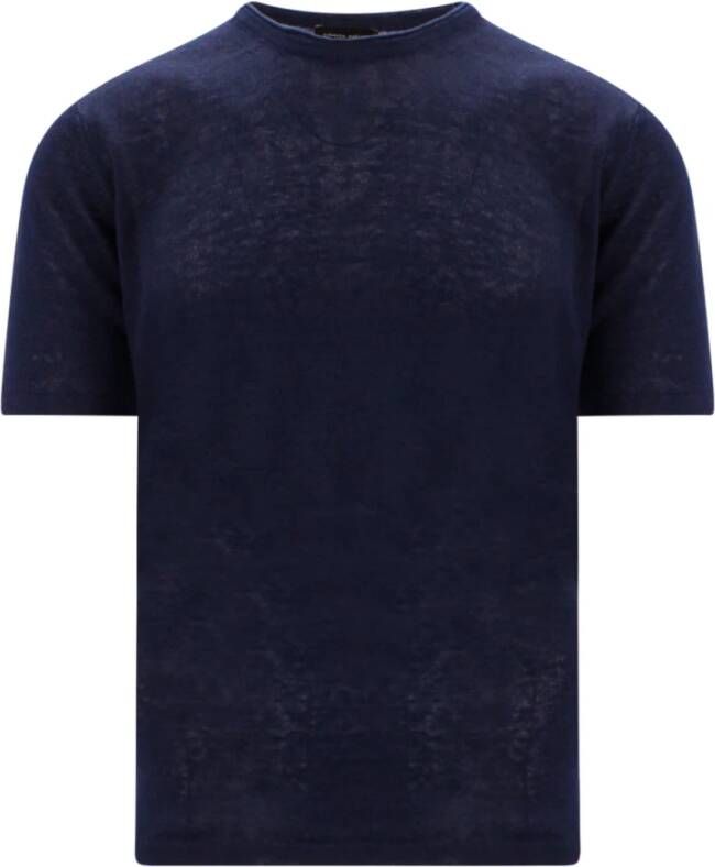 Roberto Collina T-Shirts Blauw Heren