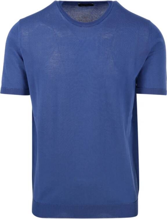 Roberto Collina T-Shirts Blauw Heren