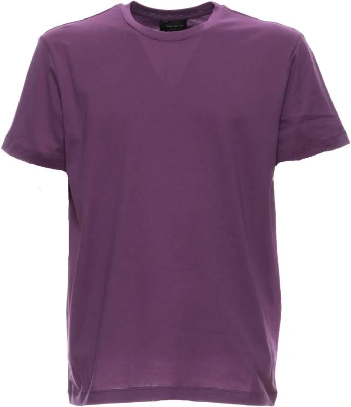 Roberto Collina T-Shirts Purple Heren