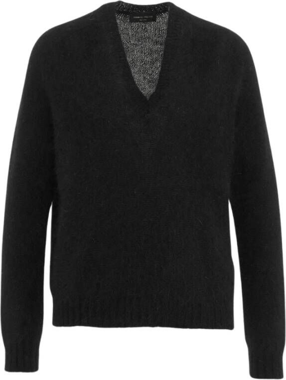 Roberto Collina V-neck Knitwear Zwart Dames