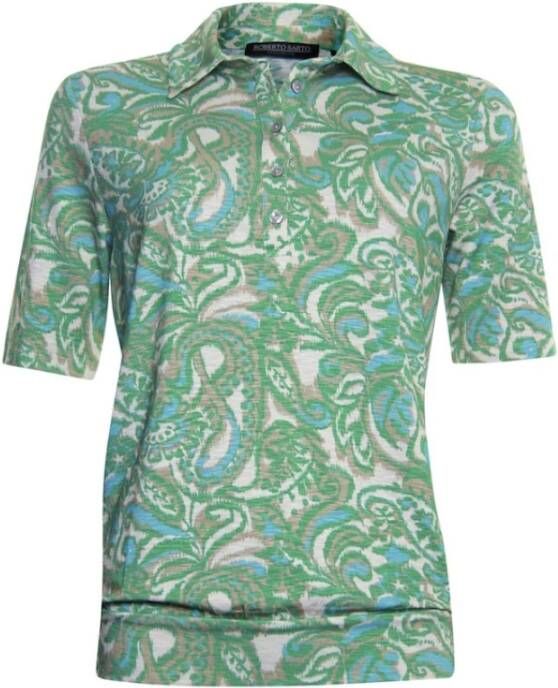 Roberto sarto blouse Polo 311161 D1665 Groen Dames