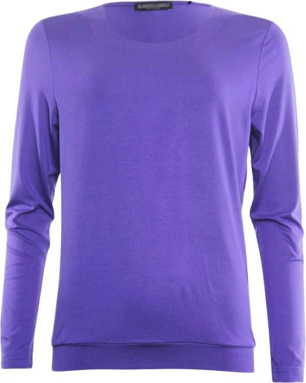 Roberto sarto Blouson O-Neck T-Shirt Purple Dames