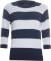 ROBERTO SARTO gestreepte gebreide trui donkerblauw wit - Thumbnail 2