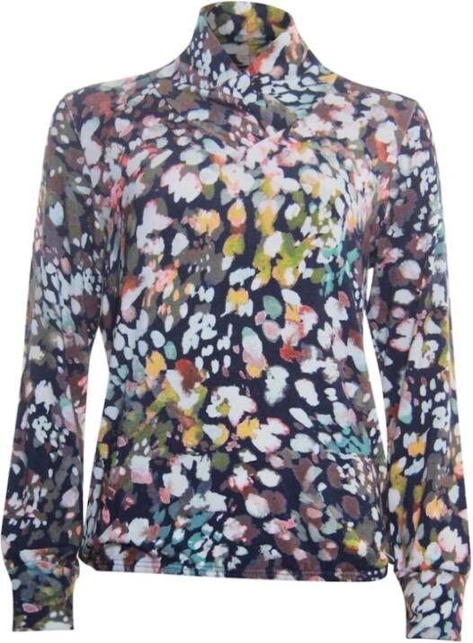 Roberto sarto pullover Trui met hangkol 241113 C1140 Blauw Dames