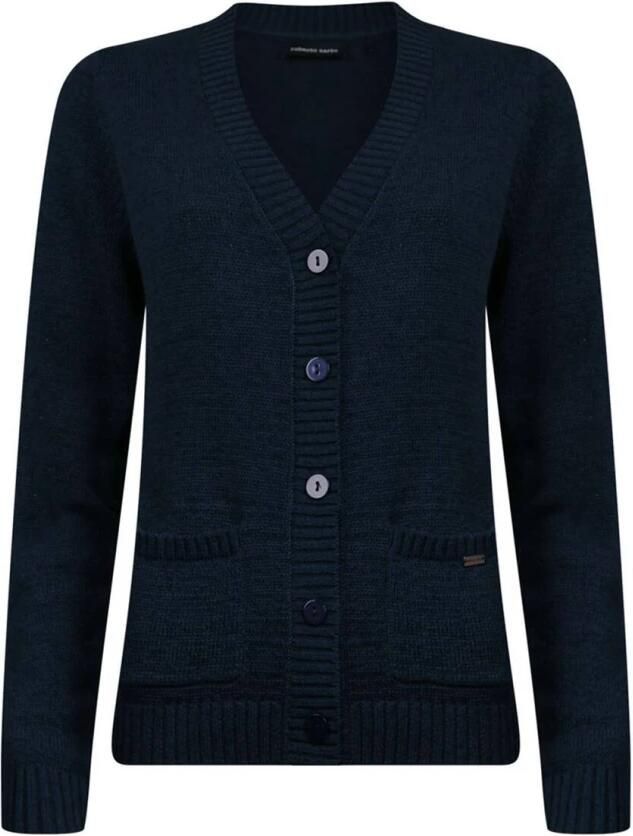 Roberto sarto Cardigan Lange Mouw Vest Blue Dames