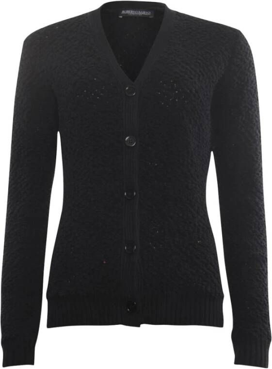 Roberto sarto V-Hals Cardigan Lange Mouw Black Dames