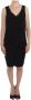 Roccobarocco Black Stretch Wiggle Pencil Sheath Bodycon Dress Zwart Dames - Thumbnail 1
