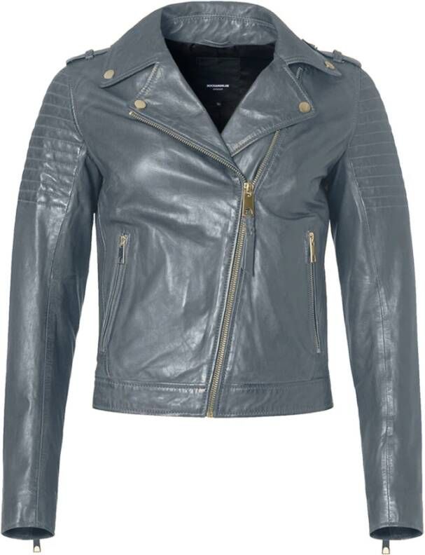 Rockandblue Klassiek leren jack Blue Dames