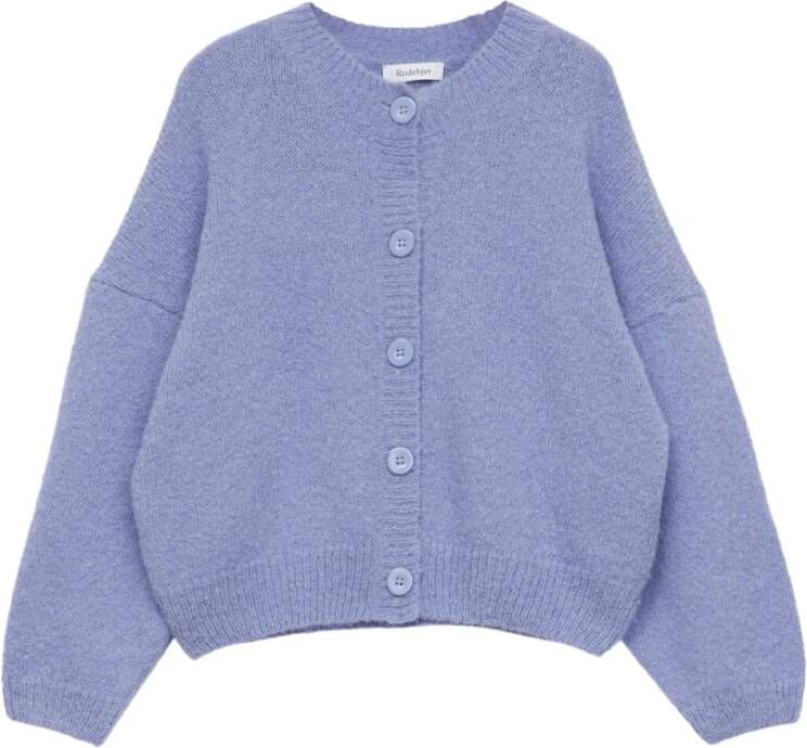 Rodebjer Zachte Alpaca Cardigan voor Herfstdagen Purple Dames