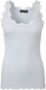 ROSEMUNDE Dames Tops & T-shirts Silk Top W Lace Lichtblauw - Thumbnail 2
