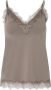 Rosemunde Mouwloze Kant Billie Top Bruin Dames - Thumbnail 1