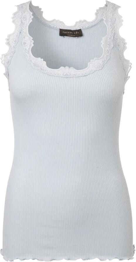 ROSEMUNDE Dames Tops & T-shirts Silk Top W Lace Lichtblauw