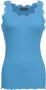 ROSEMUNDE Dames Tops & T-shirts Silk Top W Lace Blauw - Thumbnail 6