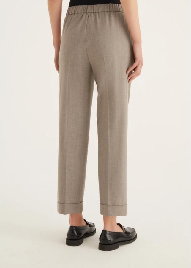 Rosso35 Stretchstof broek met manchet en elastische taille Gray Dames - Foto 3
