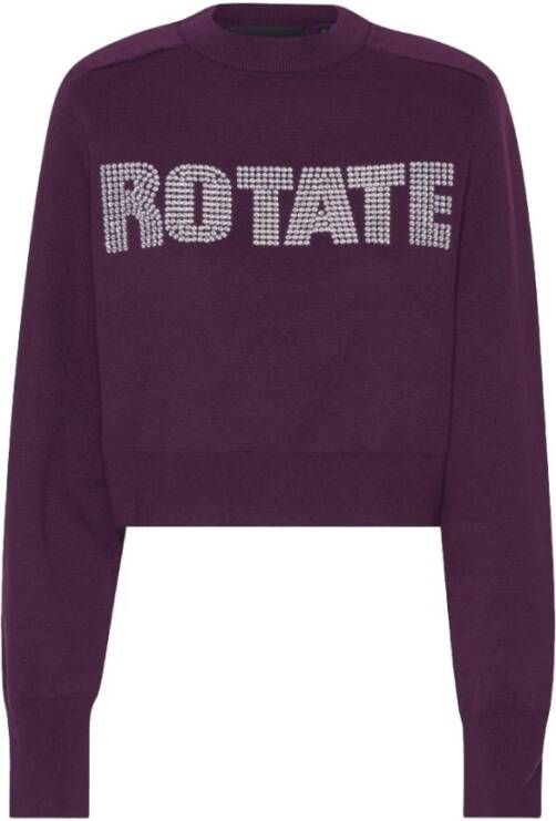 Rotate Birger Christensen Bordeaux Sweaters Stijlvolle Collectie Red Dames
