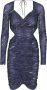 Rotate Birger Christensen Geprinte Mesh Jurk Blue Dames - Thumbnail 1