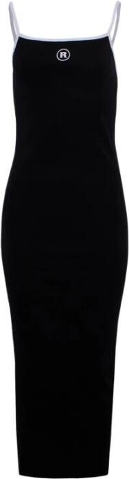 Rotate Birger Christensen Maxi-jurk met geborduurd logo Black Dames
