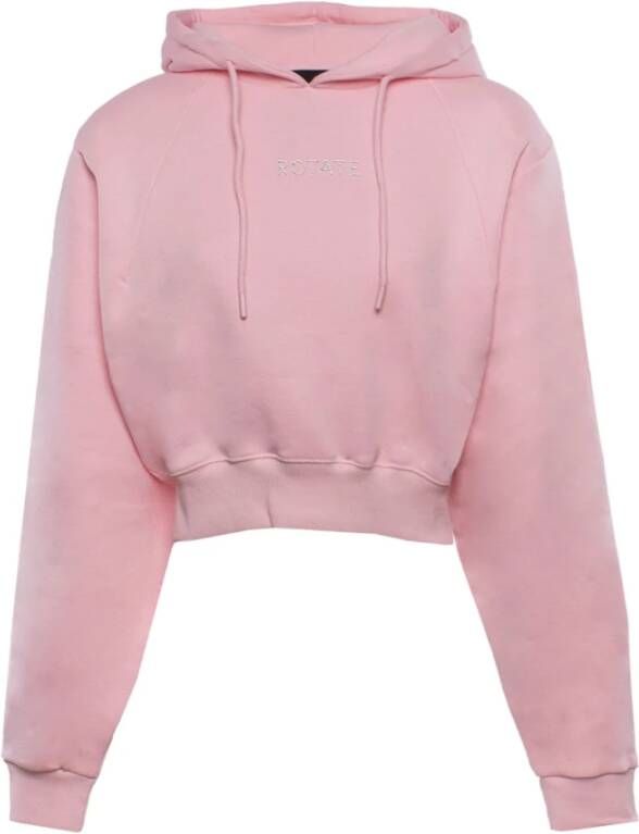Rotate Birger Christensen Biologisch katoenen hoodie met rotatie Pink Dames