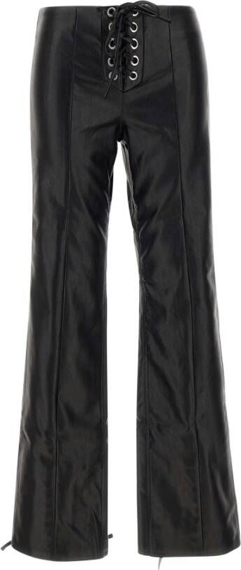 Rotate Birger Christensen Leather Trousers Zwart Dames