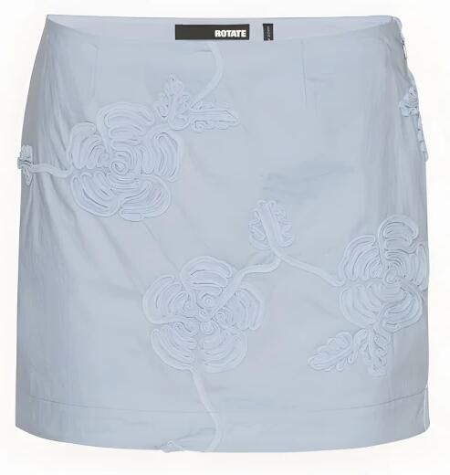 Rotate Birger Christensen Bloemen geborduurde minirok Blue Dames - Foto 4