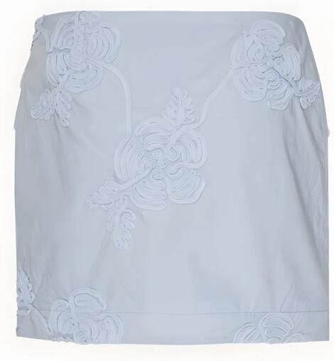 Rotate Birger Christensen Bloemen geborduurde minirok Blue Dames - Foto 5