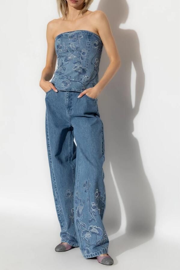 Rotate Birger Christensen Jeans met glinsterende pailletten Blue Dames - Foto 3