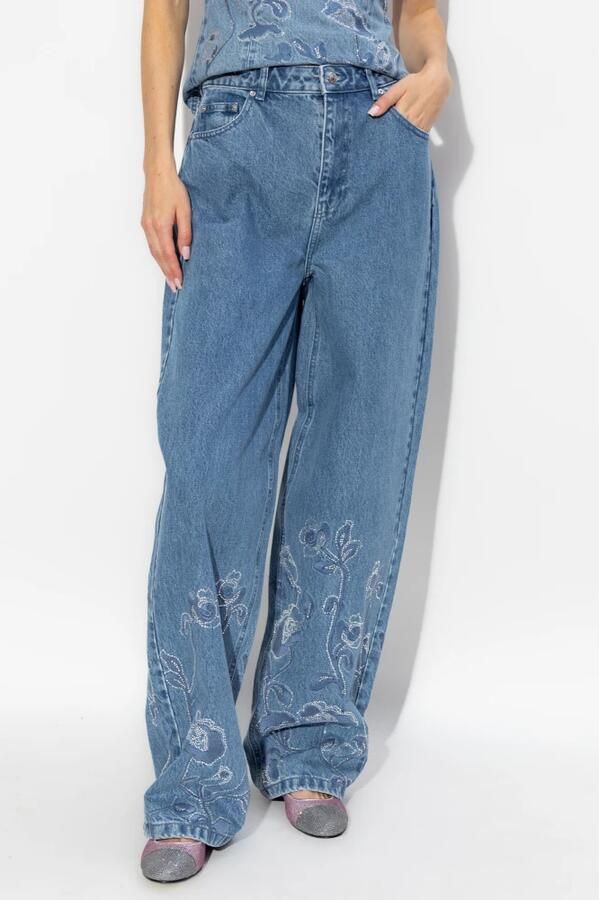 Rotate Birger Christensen Jeans met glinsterende pailletten Blue Dames - Foto 4