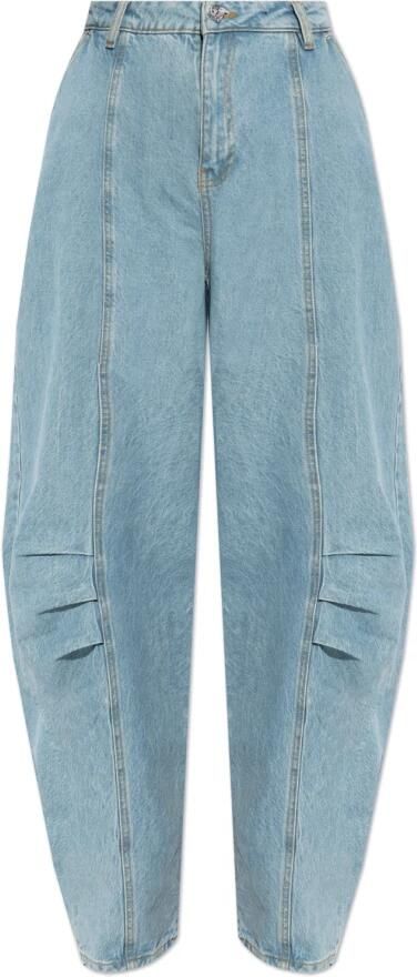 Rotate Birger Christensen Jeans met Stiksels op de Pijpen Blue Dames - Foto 2