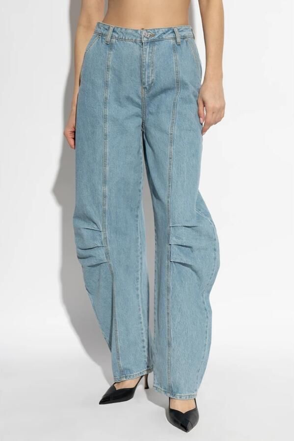 Rotate Birger Christensen Jeans met Stiksels op de Pijpen Blue Dames - Foto 5
