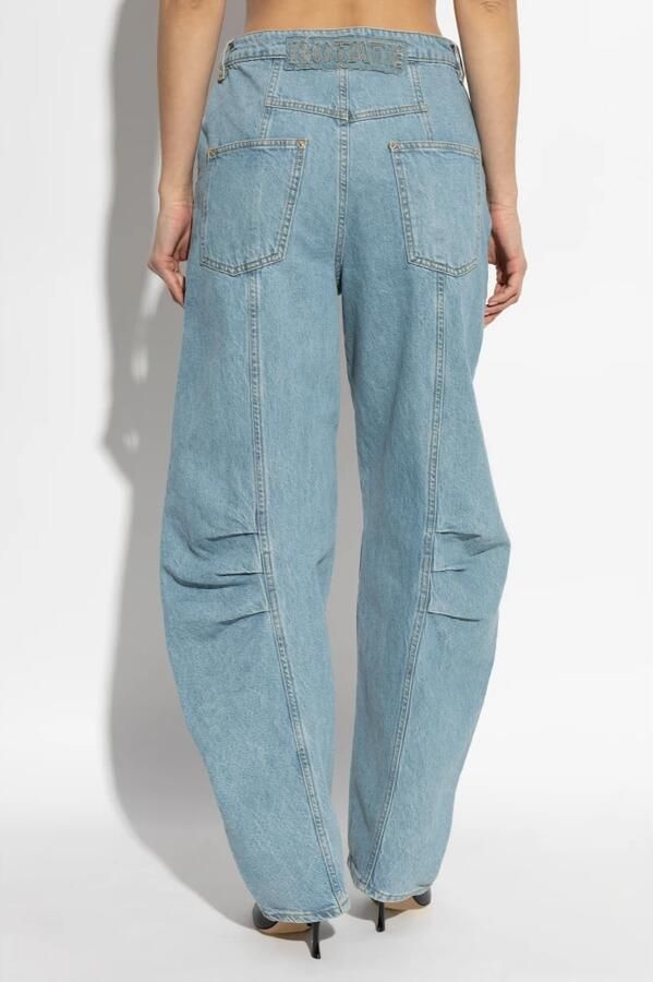 Rotate Birger Christensen Jeans met Stiksels op de Pijpen Blue Dames - Foto 6
