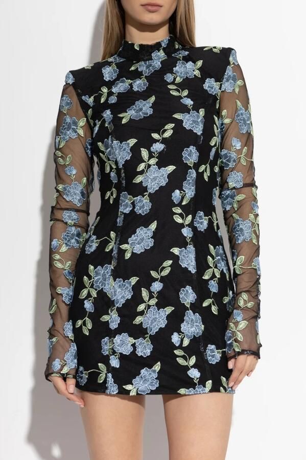 Rotate Birger Christensen Zwarte Jurk met Uitlopende Manchetten Black Dames - Foto 12