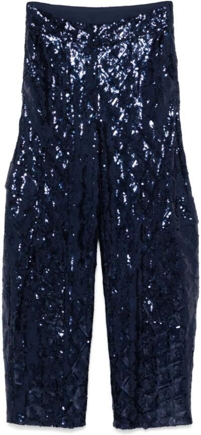 Rotate Birger Christensen Soft Fit Taps Toelopende Broek Blue Dames - Foto 2