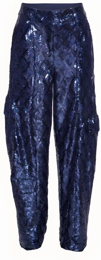 Rotate Birger Christensen Soft Fit Taps Toelopende Broek Blue Dames - Foto 5