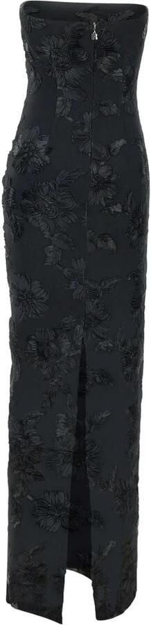 Rotate Birger Christensen Zwarte Bloemen Mesh Tube Jurk Black Dames - Foto 5