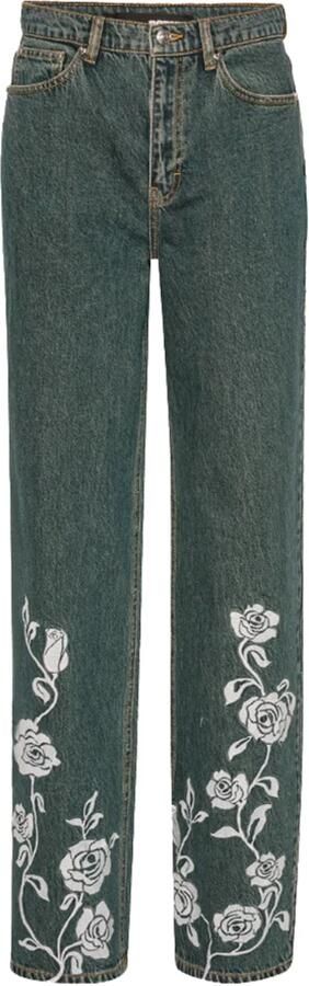 Rotate Birger Christensen Straight Fit Katoenen Jeans Blue Dames