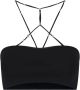 Rotate Birger Christensen Halterneck jersey cropped top Black Dames - Thumbnail 1