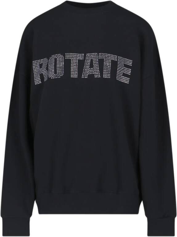 Rotate Birger Christensen Zwart Oversized Logo Sweatshirt Black Dames