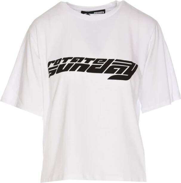 Rotate Birger Christensen T-Shirts Wit Dames