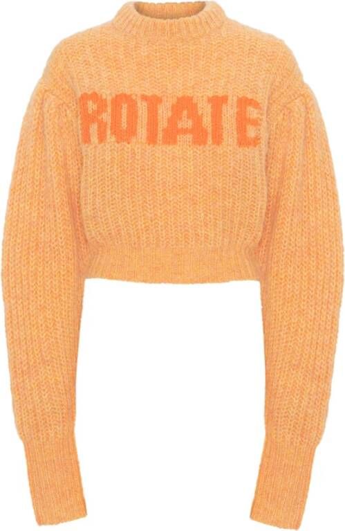 Rotate Birger Christensen Truien met ronde hals Oranje Dames