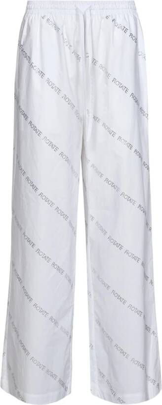 Rotate Birger Christensen Wide Trousers White Dames