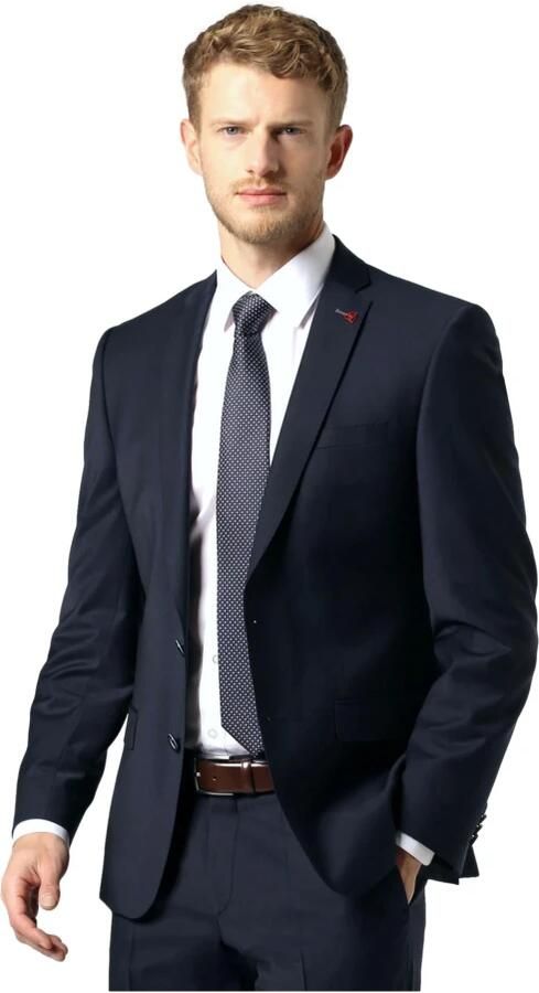 Roy Robson 2-knoops slim fit colbert van scheerwolmix