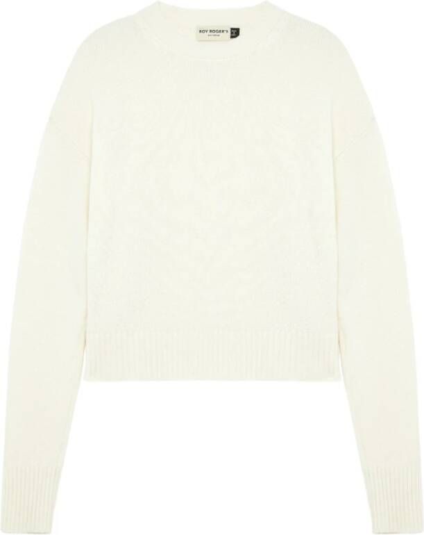 Roy Roger's Beige Sweaters met Ribboorden Beige Dames