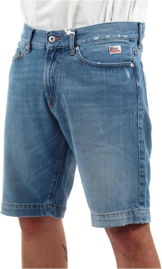 Roy Roger's Denim Bermuda Shorts voor Mannen Blue Heren