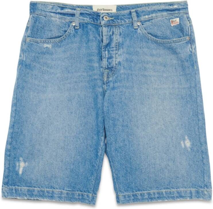 Roy Roger's Denim Shorts Blauw Heren